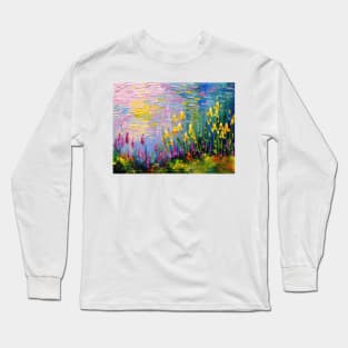 Irises at the pond Long Sleeve T-Shirt